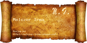 Melczer Irma névjegykártya